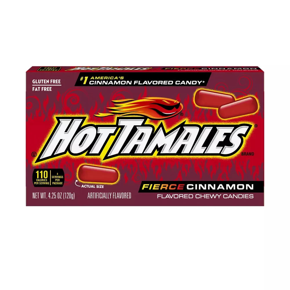 Hot Tamales Candy 4.25-Ounce Packs: 12-Piece Box - Candy Warehouse