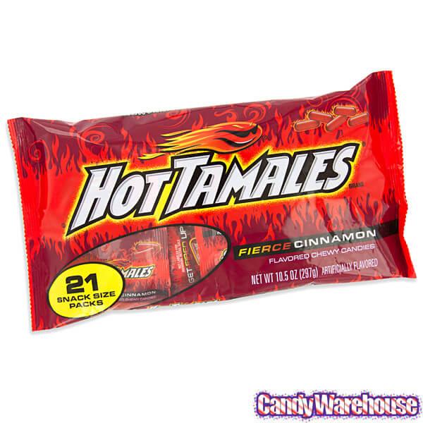 Hot Tamales Candy Snack Packs: 21-Piece Bag - Candy Warehouse