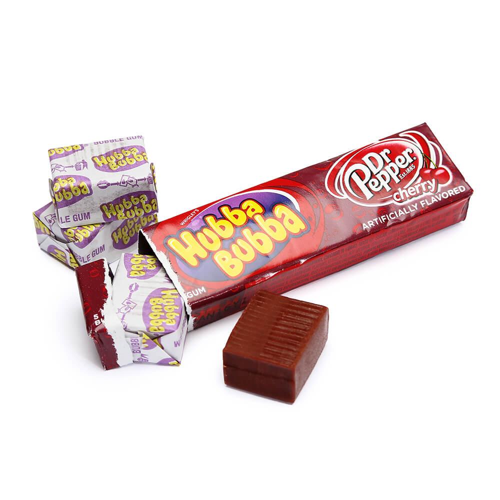 Hubba Bubba Bubble Gum Packs - Dr Pepper Cherry: 18-Piece Box - Candy Warehouse