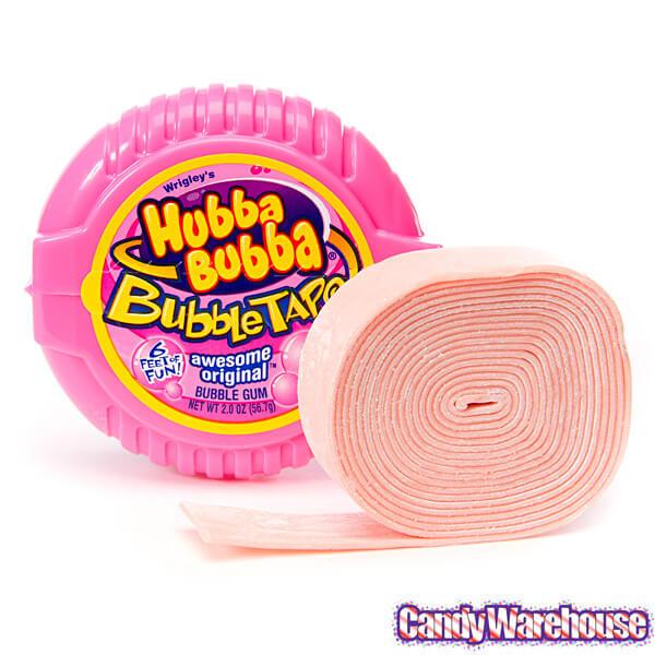 Hubba Bubba Bubble Tape Gum Rolls - Original: 12-Piece Box - Candy Warehouse