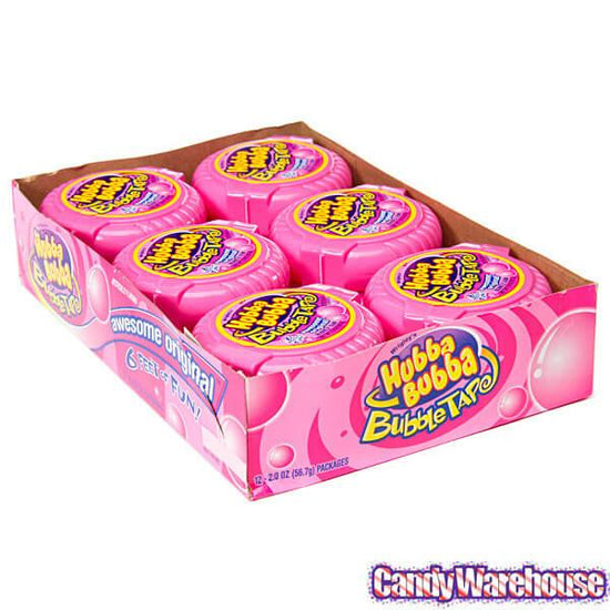 Hubba Bubba Bubble Tape Gum Rolls - Original: 12-Piece Box | Candy ...