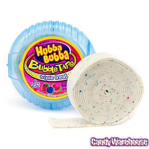 Hubba Bubba Bubble Tape Gum Rolls - Triple Treat: 12-Piece Box - Candy Warehouse