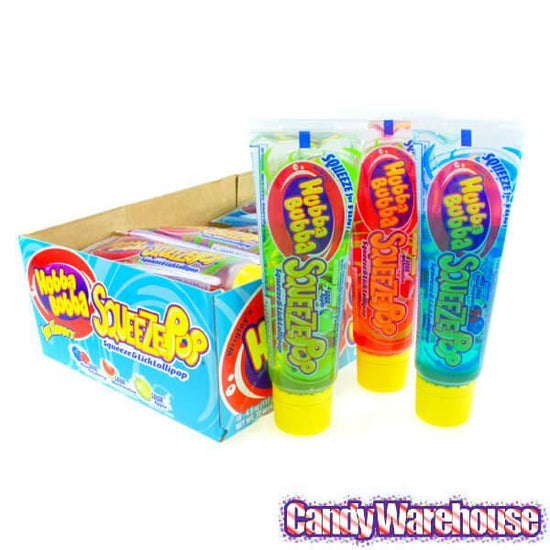 Hubba Bubba Squeeze Pop Liquid Candy Tubes - Sour Flavors: 18-Piece Box ...