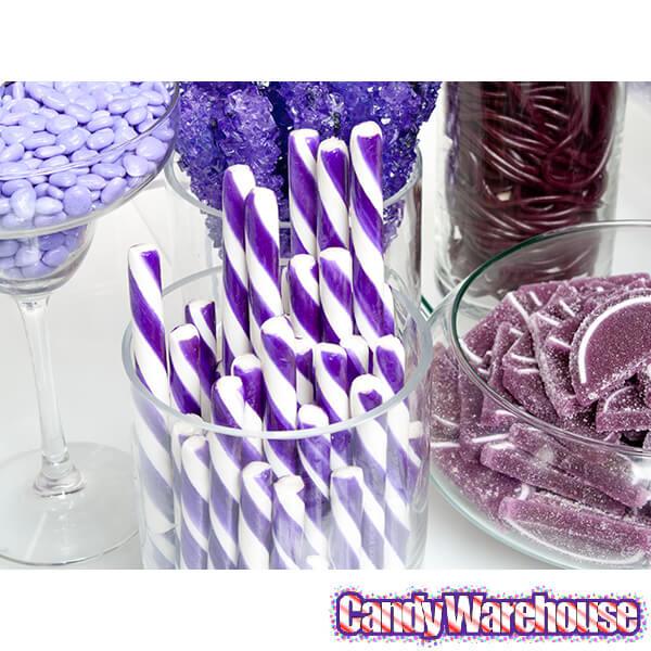 Huckleberry Hard Candy Sticks: 100-Piece Box - Candy Warehouse