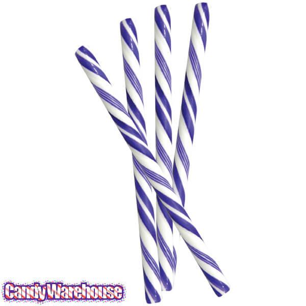 Huckleberry Hard Candy Sticks: 100-Piece Box - Candy Warehouse