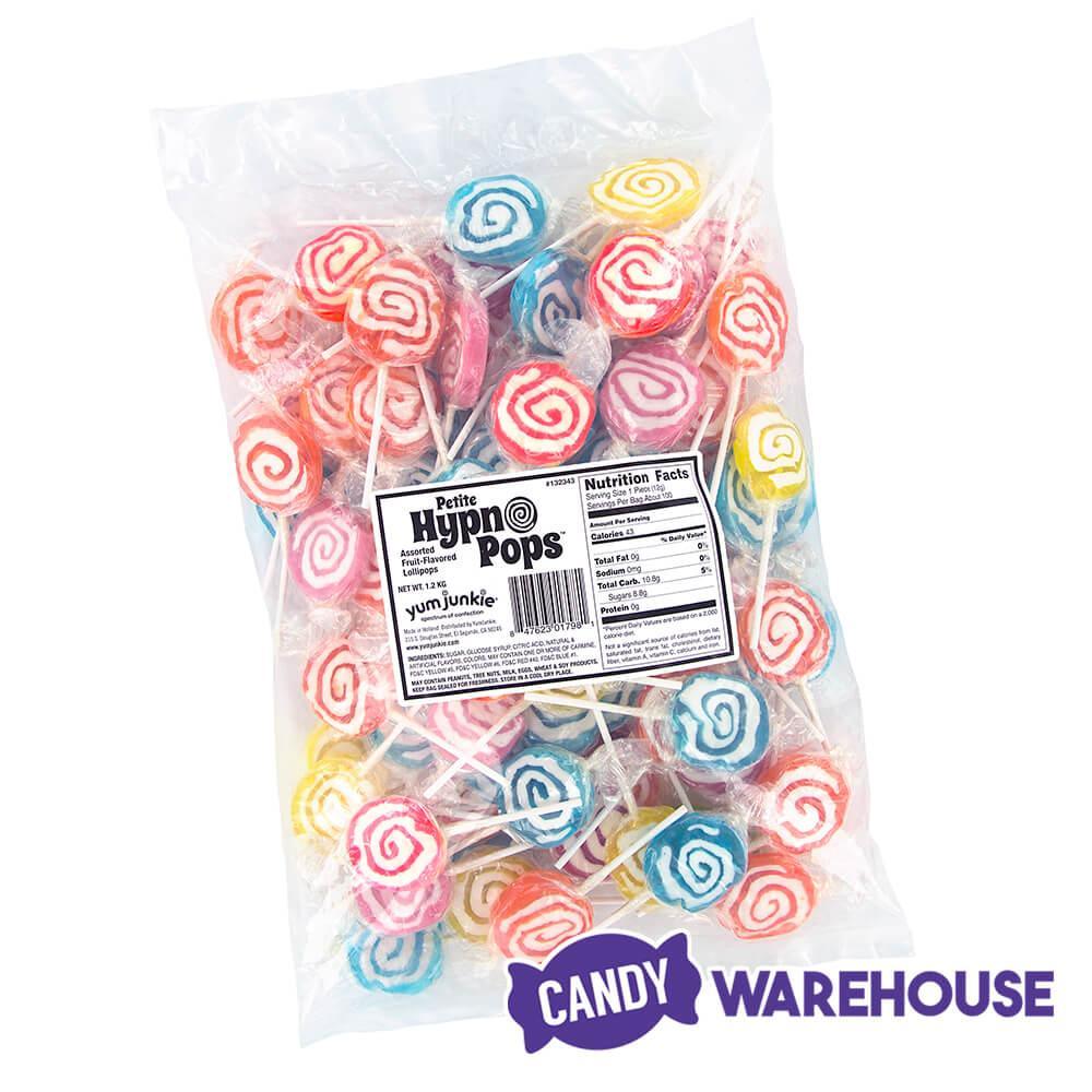 Hypno Pops Petite Swirled Lollipops - Assorted: 100-Piece Bag - Candy Warehouse