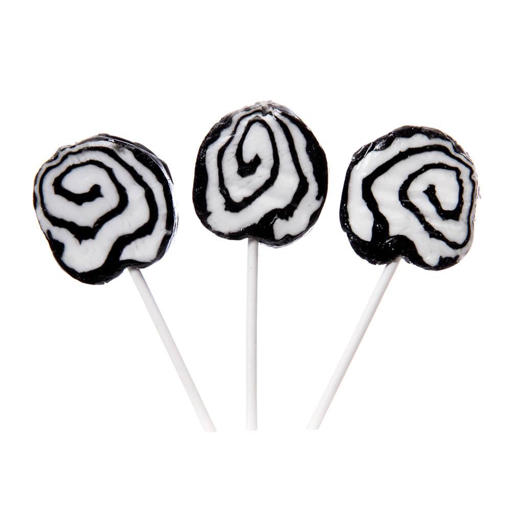 Hypno Pops Petite Swirled Lollipops - Black Cherry: 100-Piece Bag - Candy Warehouse