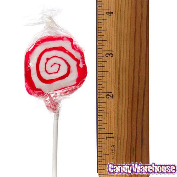 Hypno Pops Petite Swirled Lollipops - Cherry: 100-Piece Bag - Candy Warehouse