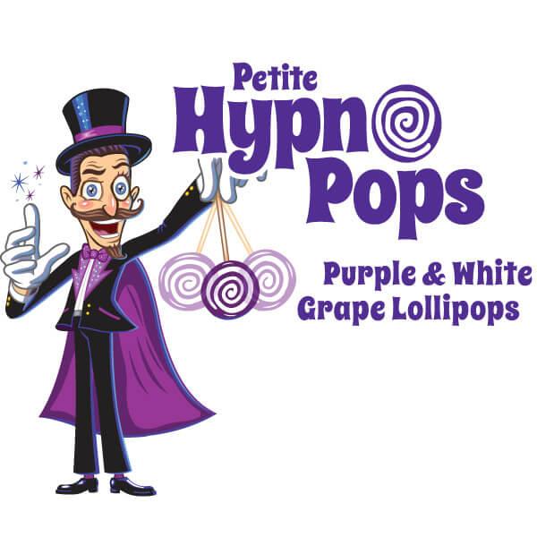 Hypno Pops Petite Swirled Lollipops - Grape: 100-Piece Bag - Candy Warehouse