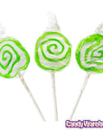 Hypno Pops Petite Swirled Lollipops - Lime: 100-Piece Bag