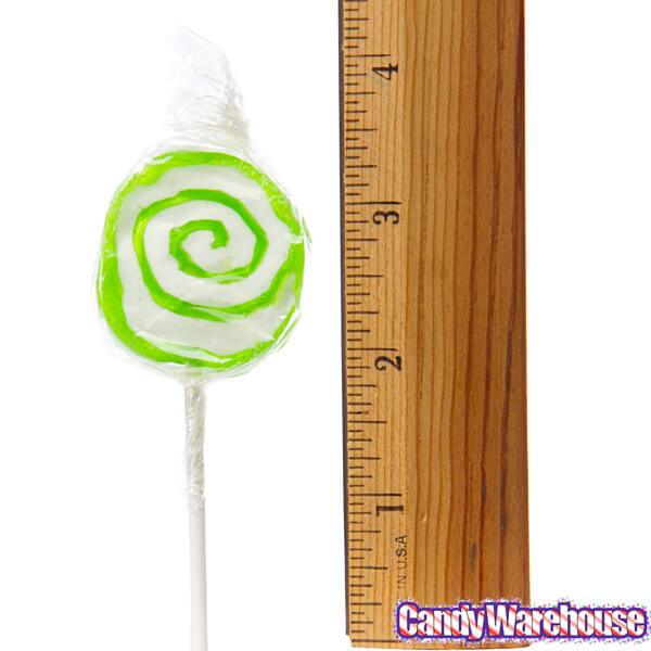 Hypno Pops Petite Swirled Lollipops - Lime: 100-Piece Bag - Candy Warehouse