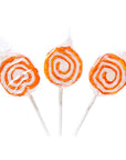 Hypno Pops Petite Swirled Lollipops - Orange: 100-Piece Bag - Candy Warehouse