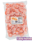 Hypno Pops Petite Swirled Lollipops - Orange: 100-Piece Bag - Candy Warehouse