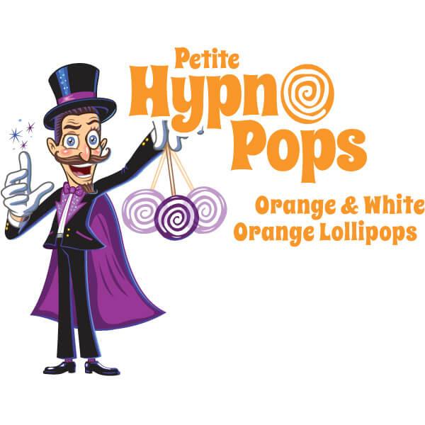 Hypno Pops Petite Swirled Lollipops - Orange: 100-Piece Bag - Candy Warehouse