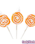 Hypno Pops Petite Swirled Lollipops - Orange: 100-Piece Bag - Candy Warehouse