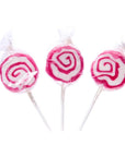 Hypno Pops Petite Swirled Lollipops - Strawberry: 100-Piece Bag - Candy Warehouse