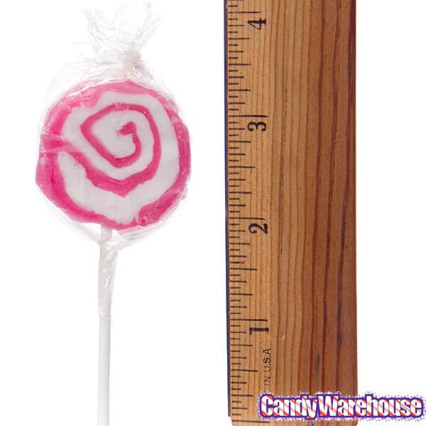 Hypno Pops Petite Swirled Lollipops - Strawberry: 100-Piece Bag - Candy Warehouse