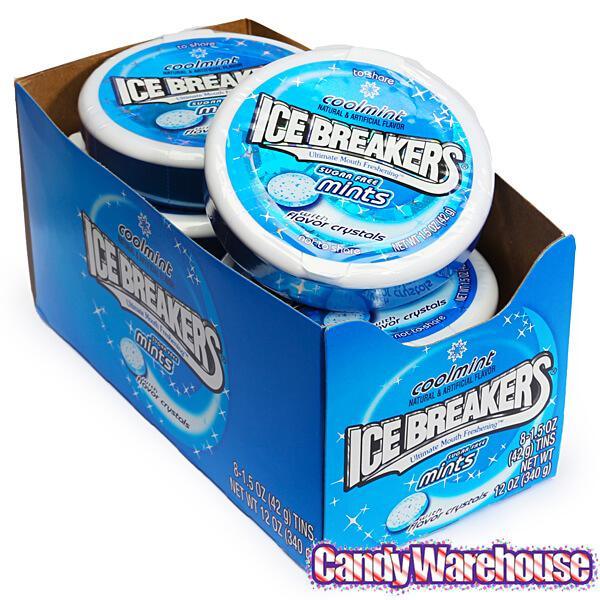 Ice Breakers Cool Mint Sugar Free Mints Packs: 8-Piece Box - Candy Warehouse