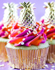 Sprinkle Pop Gold Pineapple Dessert Toppers