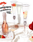 Pure Sugar Candy Champagne with a Strawberry Candy Cubes