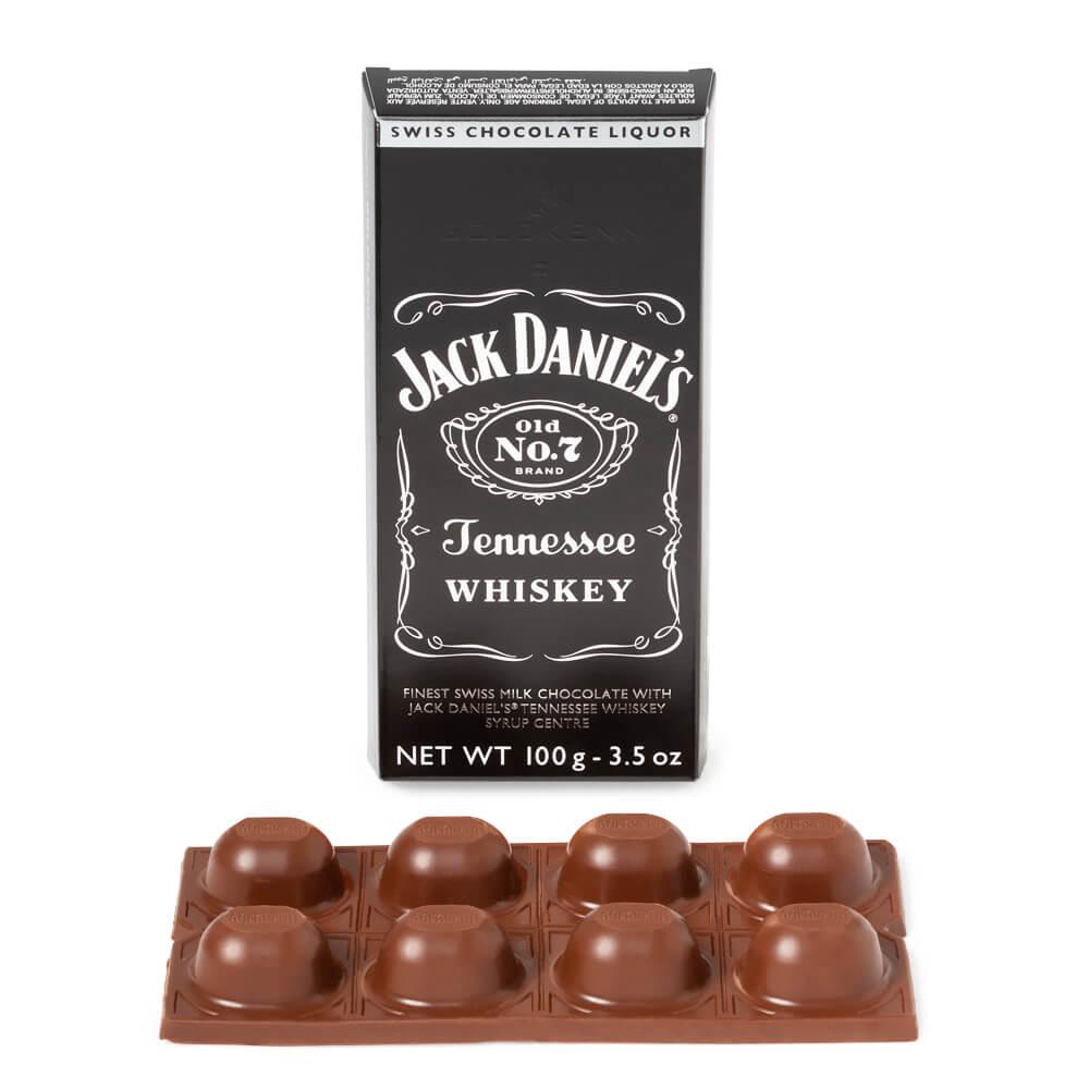 Jack Daniel's Whiskey Filled Chocolate Bar: 10-Piece Box - Candy Warehouse