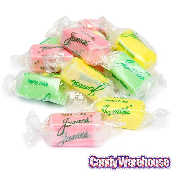 James&#39; Creamy Buttermint Rolls: 5LB Bag - Candy Warehouse