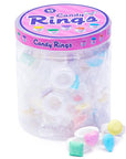 Jazzy Jewels Candy Rings: 30-Piece Jar - Candy Warehouse