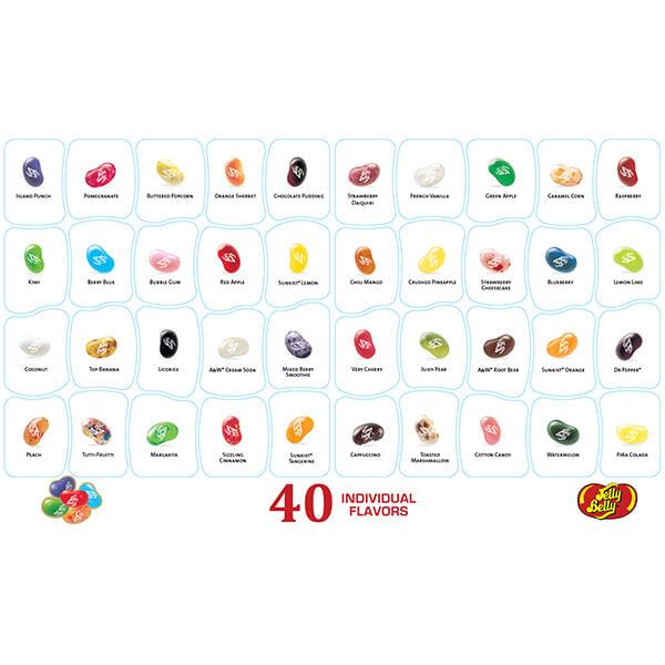 Jelly Belly 40 Flavors Jelly Beans Sampler: 17-Ounce Gift Box - Candy Warehouse