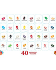 Jelly Belly 40 Flavors Jelly Beans Sampler: 17-Ounce Gift Box