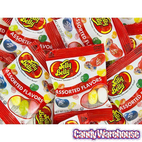 Jelly Belly Assorted Flavors Jelly Beans Mini Packets: 80-Piece Box - Candy Warehouse