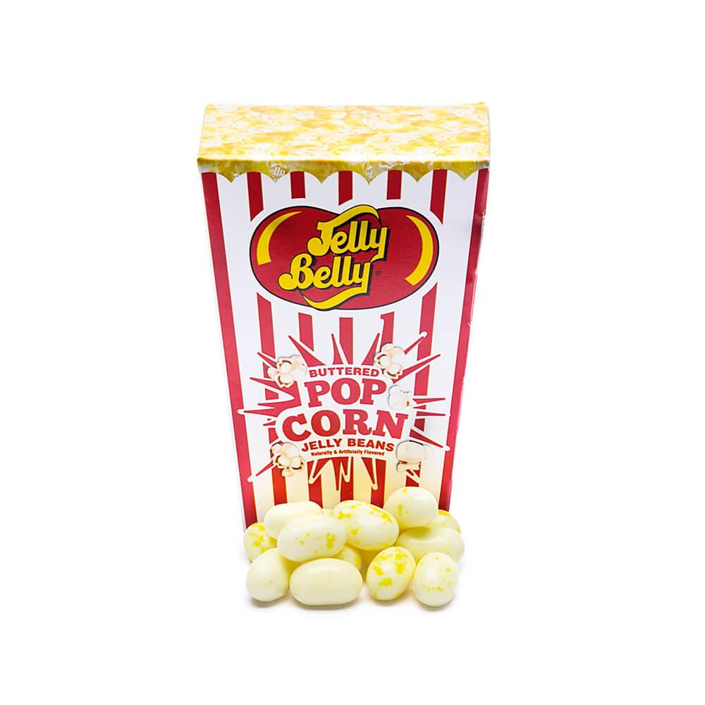 Jelly Belly Buttered Popcorn Jelly Beans Boxes: 24-Piece Display - Candy Warehouse