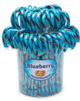 Jelly Belly Candy Canes - Blueberry: 80-Piece Bucket - Candy Warehouse