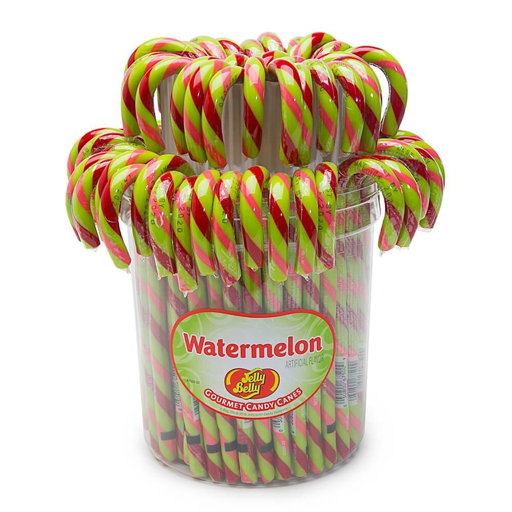 Jelly Belly Candy Canes - Watermelon: 80-Piece Bucket – Candy Warehouse