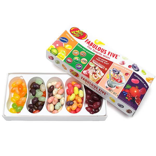 Jelly Belly Fabulous Five Jelly Beans Sampler: 4.25-Ounce Gift Box - Candy Warehouse