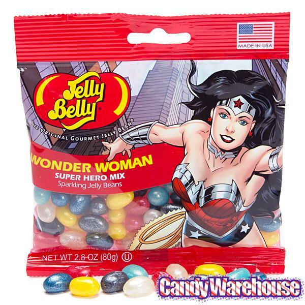 Jelly Belly Superheroes Jelly Beans 2.8-Ounce Bags - Wonder Woman: 12-Piece Display - Candy Warehouse