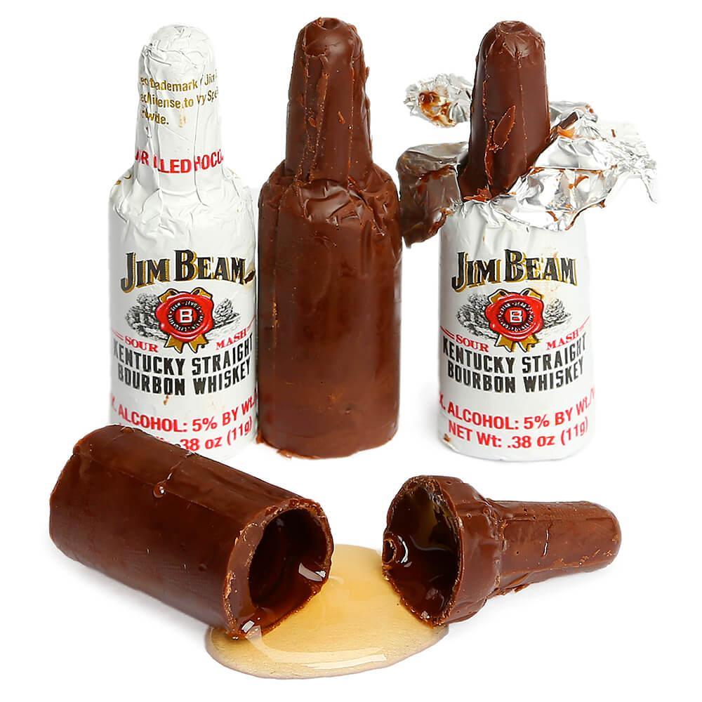 Jim Beam Liquor Filled Chocolate Bottles: 12-Piece Box - Candy Warehouse