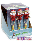 Jolly Jingle Candy Filled Santa Claus Toys: 12-Piece Display