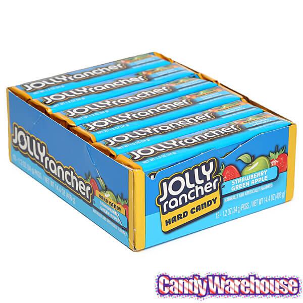 Jolly Rancher Hard Candy Squares Bars - Assorted Flavors: 12-Piece Box - Candy Warehouse