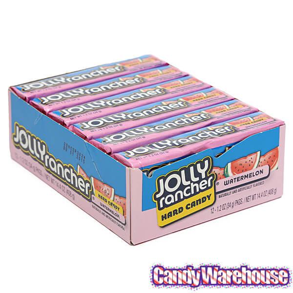 Jolly Rancher Hard Candy Squares Bars Watermelon 12Piece Box