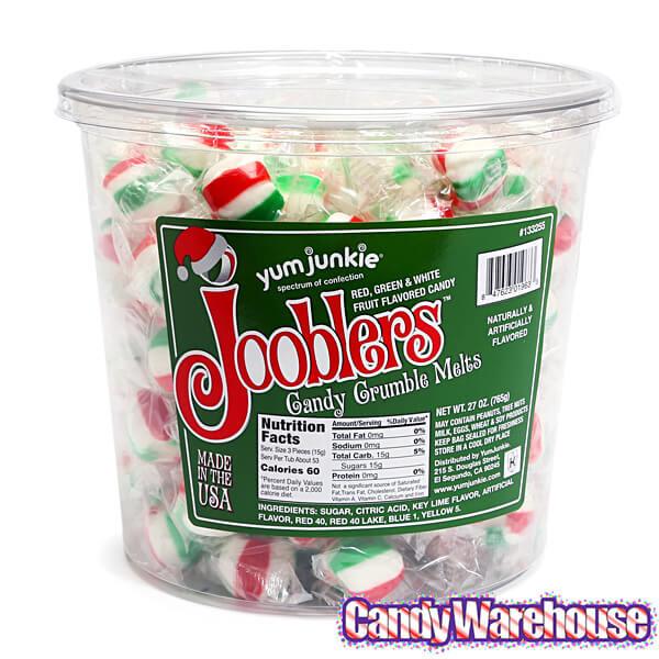 Jooblers Candy Crumble Melts - Christmas: 160-Piece Tub – Candy Warehouse