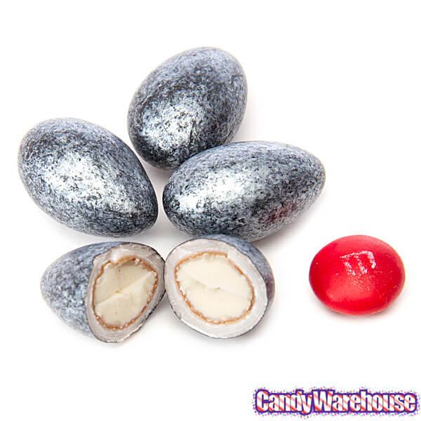 Jordan Almonds - Shimmer Black with Silver: 5LB Bag - Candy Warehouse