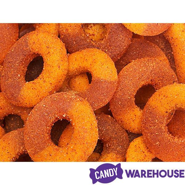 Jovy Crazy Gummy Rings Chamoy Candy - Peach: 5LB Bag - Candy Warehouse