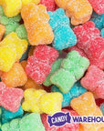 Jovy Neon Sugar Sanded Gummy Bears: 5LB Bag - Candy Warehouse