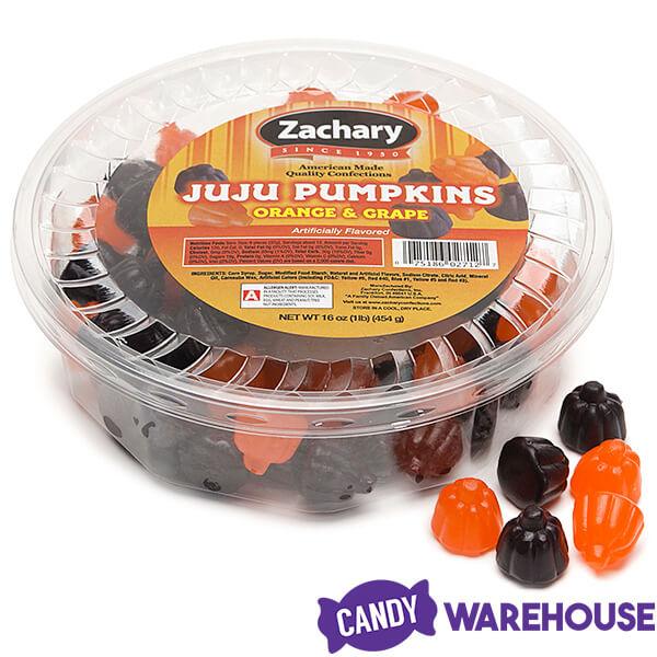 Juju Pumpkins Halloween Candy: 16-Ounce Tub - Candy Warehouse