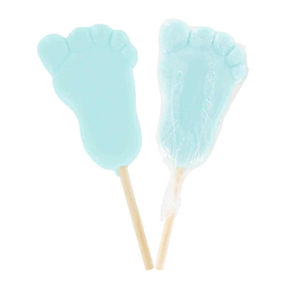 Jumbo Baby Feet Lollipops - Blue: 12-Piece Box - Candy Warehouse