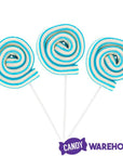 Jumbo Marshmallow Roller Pops - Blue: 18-Piece Box - Candy Warehouse