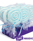 Jumbo Marshmallow Roller Pops - Blue: 18-Piece Box - Candy Warehouse