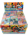 Justice League Candy Sticks Packs 30-Piece Box - Candy Warehouse