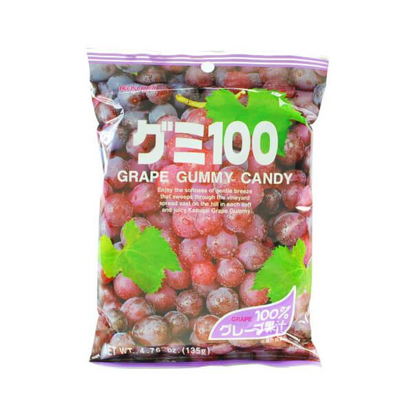 Kasugai Grape Gummy Candy: 20-Piece Bag | Candy Warehouse