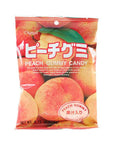 Kasugai Peach Gummy Candy: 24-Piece Bag - Candy Warehouse